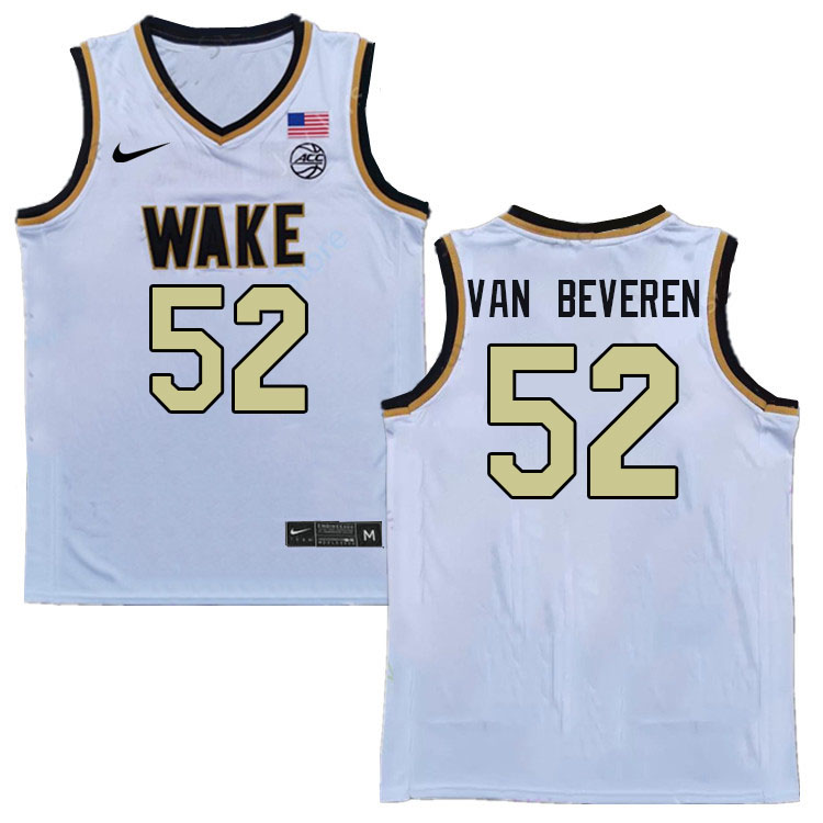 Men #52 Grant van Beveren Wake Forest Demon Deacons 2022-23 College Stitchec Basketball Jerseys Sale